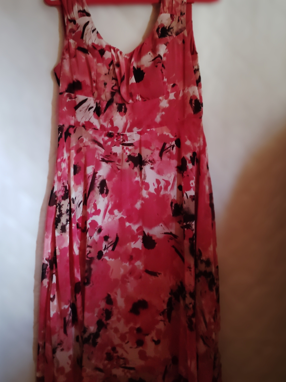 East 5th Pink and Black Floral Maxi Dress